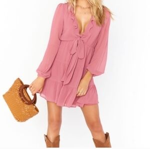 Show Me Your Mumu Addy Tie Dress Pink Size Small